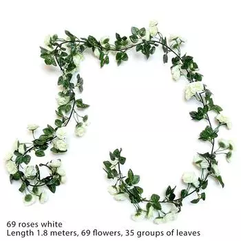 180 см искусственные цветы гирлянда роза своими руками искусственный цветок домашний декор комнаты вечеринка настенные гирлянды растения свадебные украшения