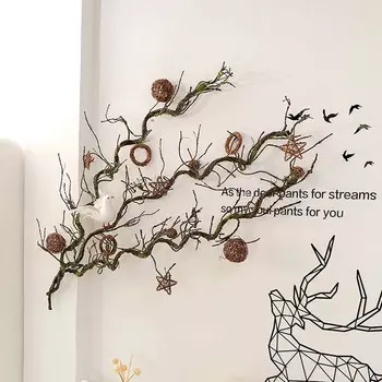 180 см Real Touch DIY искусственные ветки деревьев растения ротанговая ветка настенная лоза искусственный стебель ветки