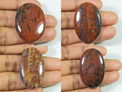 180Cts. Натуральный кровавик ручной работы овальный кабошон россыпью драгоценный камень 4 шт лот RQ-817