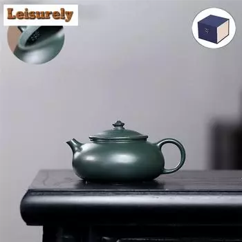 180ml Creative Yixing Purple Clay Teapots Handmade Pot Raw Ore Green Mud Tea Brewing Kettle Zisha Tea Set Collection Supplies