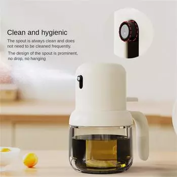 180ML Oil Spray Bottles Household Kitchen Barbecue Seasoning Bottles High-pressure Transparent Spray Press Oil Control Bottles