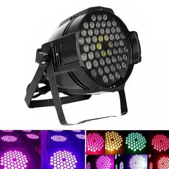 180W AC 120-240V 54LED Par Алюминиевый светильник для дискотеки DJ KTV Вечеринка Танцевальная сценическая лампа чёрный