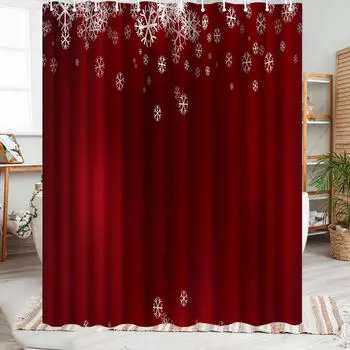 180x200 см Рождественская занавеска для душа для ванной комнаты, моющаяся, многофункциональная, устойчивая к разрывам Style A