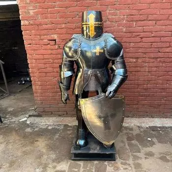 182,88 см средневековый рыцарь-тамплиер доспехи костюм перчатки Хэллоуин косплей аксессуары Хэллоуин ролевые игры костюм ларп доспехи сталь