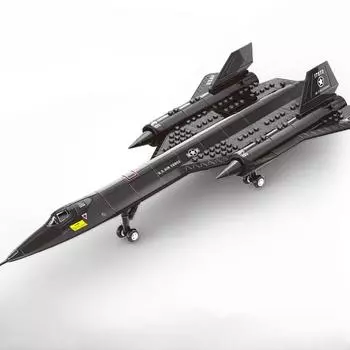 183 шт., строительные блоки «Черный дрозд», самолет-шпион, черный самолет, строительные блоки, игрушки для детей, без коробки