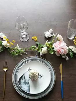 183cm Flower Garland Rattan Silk Peony Garland Artificial Peony with Pink and White Flowers for Wedding Party Table Decoration розовый