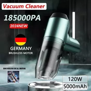 185000Pa 3-в-1 Беспроводной пылесос Сильное всасывание Ручная портативная щетка для пола Автомобильный прибор