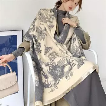 185*65 см высококачественный искусственный кашемировый шарф осень-зима этнический стиль принт солнцезащитный теплый платок женский подарок 185*65cm