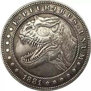 1881 Динозавр США США Красота Бродяга никелевые памятные коллекционные сувениры серебряные монеты