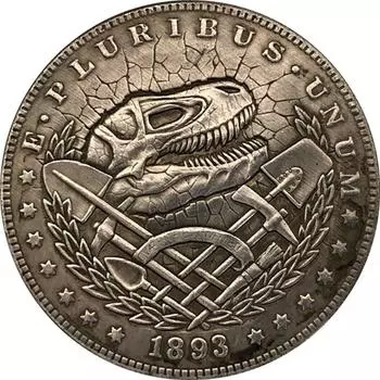 1893 Динозавр США США Красота Бродяга никелевые памятные коллекционные сувениры серебряные монеты