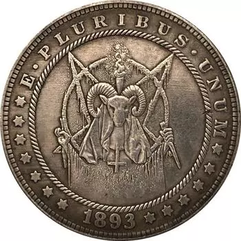 1893 США США Коза Бродяга Никелевые памятные коллекционные сувенирные серебряные монеты