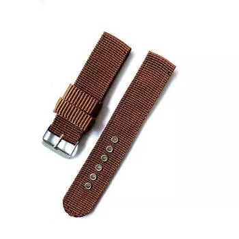 18/20/22 мм ремешок для спорта на открытом воздухе повседневный спортивный ремешок для часов нейлоновый ремешок для часов со стальной металлической пряжкой 18mm коричневый