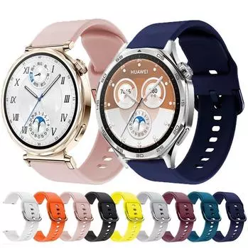 18 20 22 мм силиконовый ремешок для Huawei Watch GT5 GT4 GT3 GT2 GT2e 46 мм 41 мм 42 мм спортивный ремешок для Huawei GT 5 4 браслет ремешок для часов 18mm вино красного
