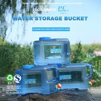18/20/22L Camping Water Container Food Grade Car Water Buckets Large-Capacity Car Water Tank with Faucet for Camping Cooking
