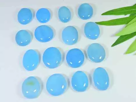 18-20 мм натуральный голубой оникс 16 шт овальный кристалл кабошон россыпью драгоценных камней лот RQ-2580