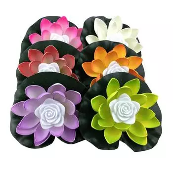 18/28 см искусственный цветок лотоса светодиодный плавательный бассейн садовый пруд плавающая цветочная лампа Yousheng 18cm