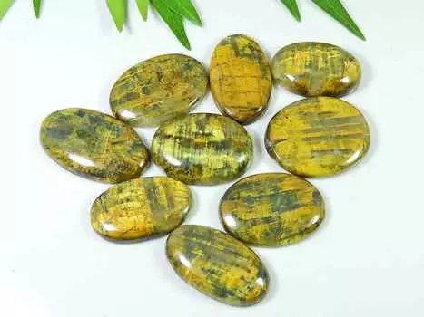18-32MM натуральный неелит овальный кабошон драгоценный камень россыпью 9 шт. лот 214 карат. РК-3089