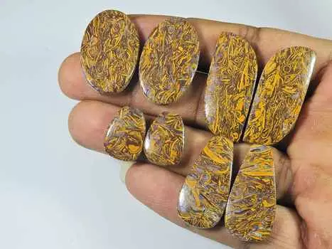 18-34 мм натуральный яшма Мариам, пара из 4 шт. смешанных кабошонов из драгоценных камней, лот RQ-2391