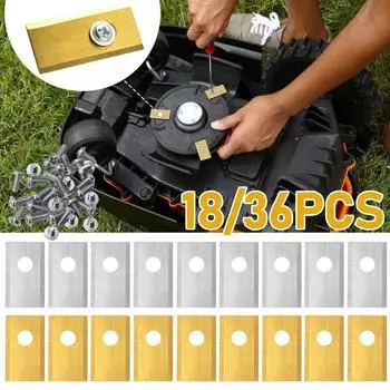 18/36 шт. сменные лезвия из нержавеющей стали, комплект винтов для лезвий, замена для газонокосилок-роботов Worx Landroid
