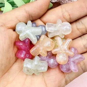 18,4*22,2 мм, 10 шт., милый мультяшный акриловый снеговик, аксессуары для мобильных телефонов, украшенные свободными бусинами, креативный мультяшный персонаж, аксессуары «сделай сам» зелёный