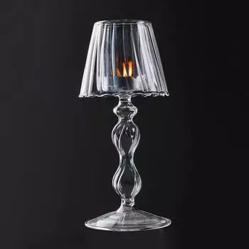 18,5 см винтажный стеклянный подсвечник романтическая настольная лампа в форме подсвечника скандинавская свадебная вечеринка украшение рабочего стола