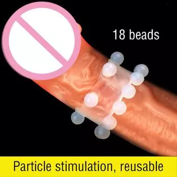 18 бусин кольцо на пенис кольцо на член секс-игрушки для мужчин кольца задержка эякуляции фиксатор крайней плоти клетка целомудрия кок-ринг секс-шоп