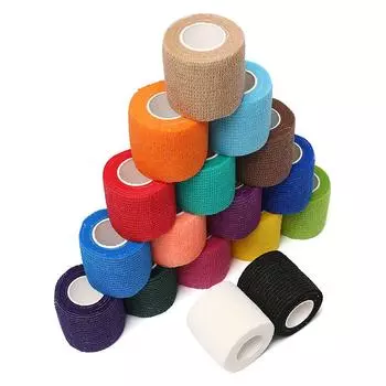 18 цветов красочная спортивная лента самоклеящаяся эластичная повязка элатопласт спортивная защита колено палец лодыжка ладонь плечо 2.5cmX4.8m