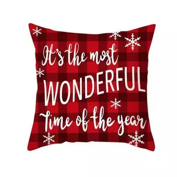 18 Cushion Christmas Cover Pillow Case Xmas Home Sofa Throw Decor Santa Claus Wonderful