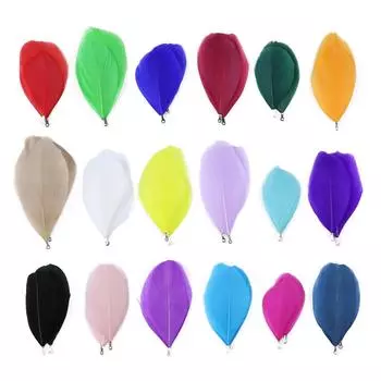 18 цветов, красивое гусиное перо для вечерние, карнавальные ювелирные аксессуары, 100/200 шт., фиолетовые лебединые перья, декоративные поделки для торта своими руками 100Pieces