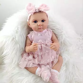 18 дюймов 46 см 3D кожа тело мягкая виниловая девочка реборн кукла с нарисованными реалистичными волосами детские игрушки реборн детский подарок 46cm