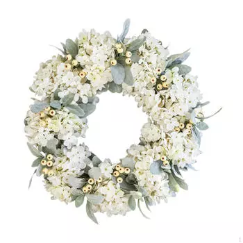 18-дюймовая гирлянда из венков гортензии, настенное простое реалистичное украшение для дома