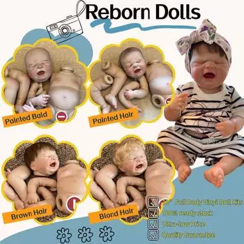 18-дюймовая кукла Мария Бебе, реалистичная роспись/видимые вены, кукла для новорожденных девочек или мальчиков, наборы кукол Reborn, нужно собрать самостоятельно Girl Belly