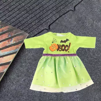 18-дюймовая кукольная одежда, костюм на Хэллоуин, вечернее платье, аксессуары для косплея Green