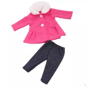 18-дюймовая кукольная одежда, милое шерстяное пальто, верх и брюки для детского платья ростом 43 см, пеленальный костюм