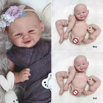 18-дюймовая неокрашенная/окрашенная кукла Вивьен Реборн, мягкое на ощупь ощущение, высококачественные комплекты кукол с полным виниловым корпусом Unpainted Girl