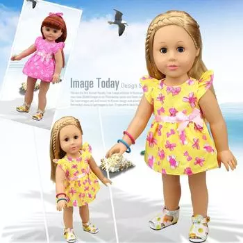 18-дюймовая одежда для кукол American Girl, модное вечернее платье для кукол, лучшие подарки для детей pink