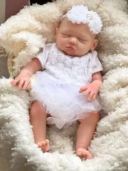 18-дюймовая полностью твердая силиконовая кукла Reborn для девочек в подарок