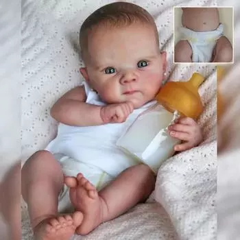 18-дюймовая силиконовая кукла для всего тела Bettie Reborn Baby Doll 46 см Реалистичная милая кукла-симулятор новорожденного 3D-рисование кожи Ручная роспись волос Кукла возрождения Детские игрушки full silicone girl