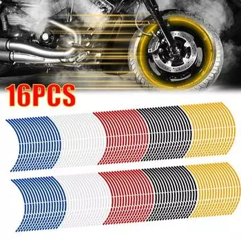 18-дюймовая светоотражающая наклейка на колесо мотоцикла, сломанная секция, светоотражающая наклейка на колесо автомобиля, мотокроссовый велосипед, светоотражающая полоса на ступице колеса