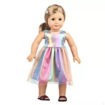 18-дюймовое платье для куклы, одежда для девочек, мода, ролевые игры, прочные наряды, одежда для 43 см