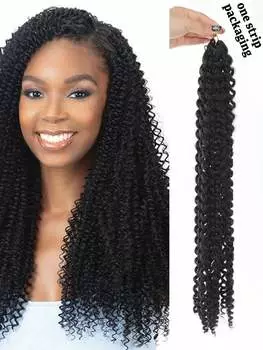 18-дюймовые волосы Ocean Wave, синтетические, глубокая волна, плетение крючком, накладные волосы, омбре, афро-кудри, страстные крученые волосы 18inch
