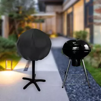 18-дюймовый 19-дюймовый круглый чехол для гриля для барбекю, водонепроницаемый протектор для использования в помещении и на открытом воздухе чёрный