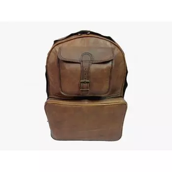 18-дюймовый рюкзак из козьей кожи, сумка через плечо, офисный школьный рюкзак для ноутбука, сумки 13 x 18 x 5 in коричневый