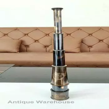 18-дюймовый телескоп из цельной латуни, состаренный под старину, шпионское стекло, полностью функциональный телескоп, винтажный прицел Dollond London