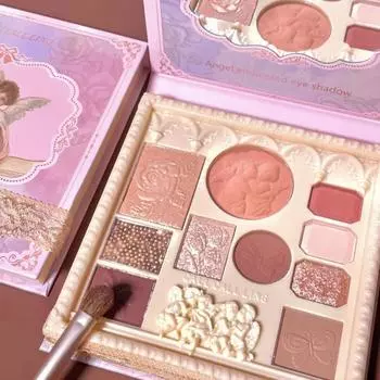 18 г/коробка, лоток для румян, многофункциональный, плотно прижатый, шелковистый, практичный, осветляющая пластина для теней для век для девочек