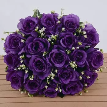 18 Голов Настоящий Счастливый Цветок Кристальная Трава Букет Новые Сухие Розы Цветы Домашний Декоративный 3