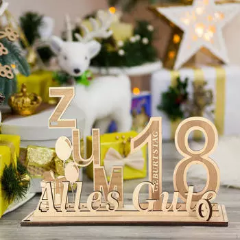 18-й деревянный подарочный держатель для денег, открытка, студенческие поздравления, центральные украшения для стола, вывески, украшения