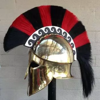 18 калибр стальной покрытый средневековый греческий коринфский шлем спартанский шлем ZU