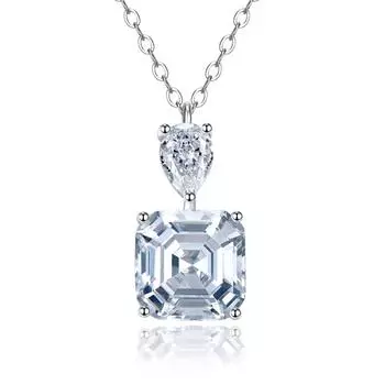 18-каратное белое золото сапфир курунд ожерелья для женщин помолвка годовщина подарок ювелирные изделия из стерлингового серебра 925 пробы About 45CM