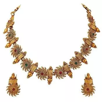 18-каратное позолоченное новейшее стильное колье-чокер, традиционный комплект украшений для женщин